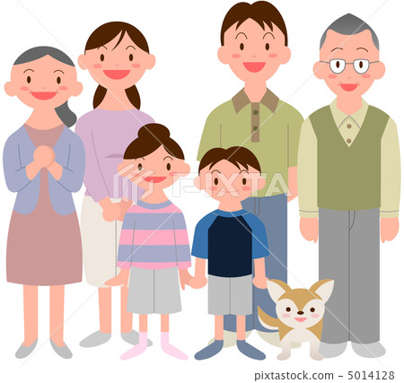 Family 3 generations 6 people 5014128