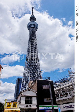 東京天空樹傳播藍天和Shimocho購物街道 5015132