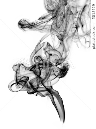 Black smoke abstract on White Black smoke abstract on White 5018229