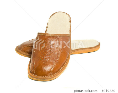 Pair of brown mens house slippers Pair of brown mens house slippers 5019280