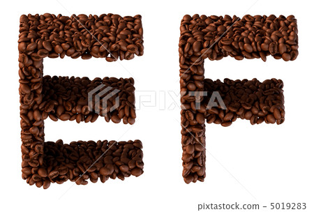Roasted Coffee font E and F letters Roasted Coffee font E and F letters 5019283