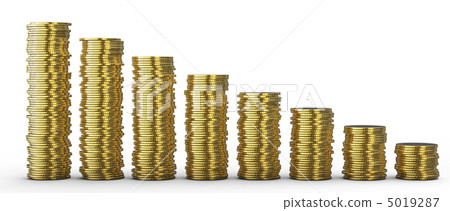 Progress or loss: coins stacks Progress or loss: coins stacks 5019287