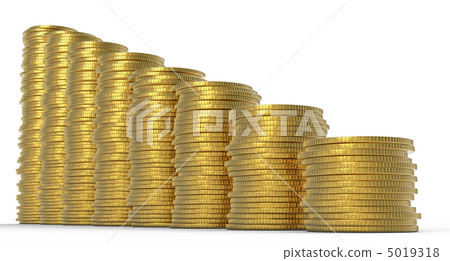 Progress or drop: golden coins stacks Progress or drop: golden coins stacks 5019318