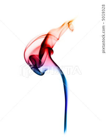 Magic colored fume abstract over white Magic colored fume abstract over white 5019328