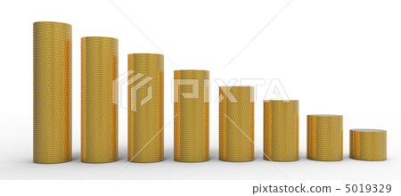 Progress or degression: golden coins stacks Progress or degression: golden coins stacks 5019329