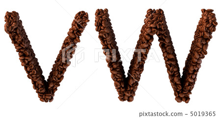 Roasted Coffee font V and W letters Roasted Coffee font V and W letters 5019365