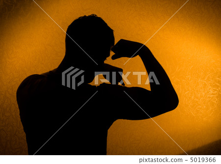 Strength and health. Silhouette of man 5019366