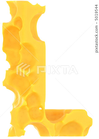 Cheeze font L letter isolated on white 5019544