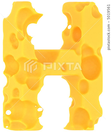 Cheeze font H letter isolated on white Cheeze font H letter isolated on white 5019561