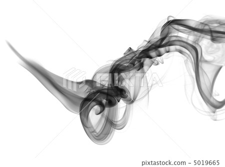 Abstract fume waves over the white 5019665