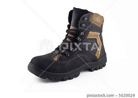 Warm leather boot for traveling in winter 5020029