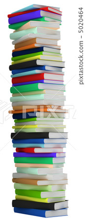 Education and wisdom. Tall heap of hardcovered books 5020464