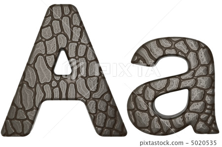 Alligator skin font A lowercase and capital letters 5020535