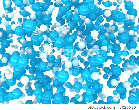 Abstract white and blue balls isolated 5020580