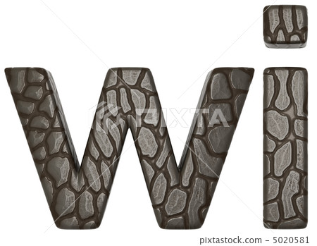 Alligator skin font w and i lowercase letters 5020581