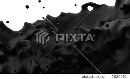 Black liquid isolated over white 5020661