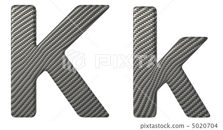 Carbon fiber font K lowercase and capital letters Carbon fiber font K lowercase and capital letters 5020704