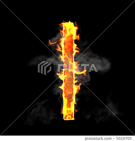 Burning and flame font L letter Burning and flame font L letter 5020705