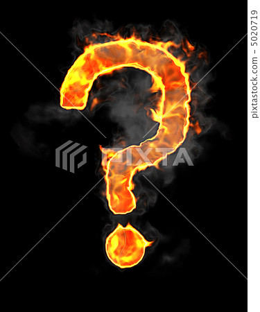 Burning and flame font query mark Burning and flame font query mark 5020719