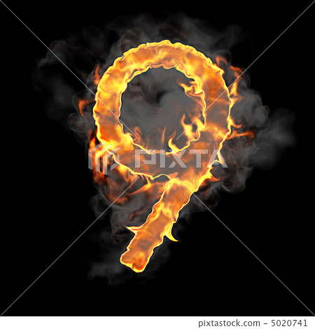 Burning and flame font 9 numeral 5020741