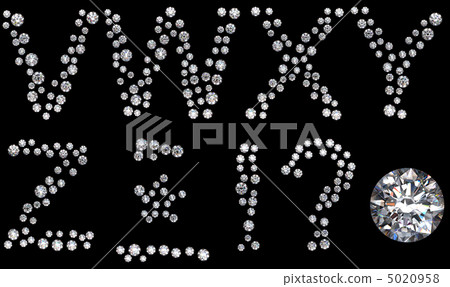 Diamond V-Z letters and punctuation marks Diamond V-Z letters and punctuation marks 5020958