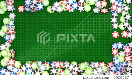 Casino or roulette chips framing Casino or roulette chips framing 5020987