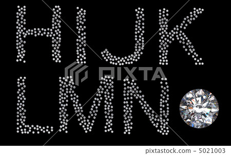 Diamond H-N letters with large gemstone 5021003