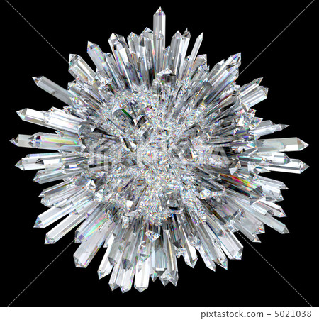 Crystal sphere with acute columns Crystal sphere with acute columns 5021038