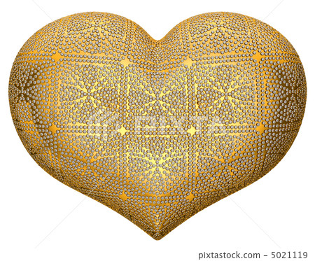 Golden heart shape inlaid with diamonds Golden heart shape inlaid with diamonds 5021119