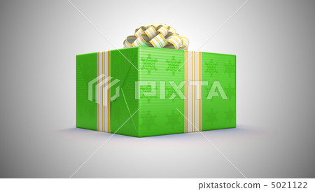 Green gift box for presents Green gift box for presents 5021122