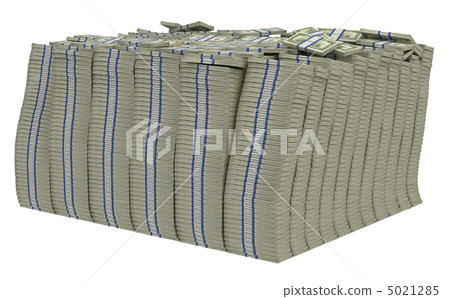 Large bundle of US dollars isolated Large bundle of US dollars isolated 5021285