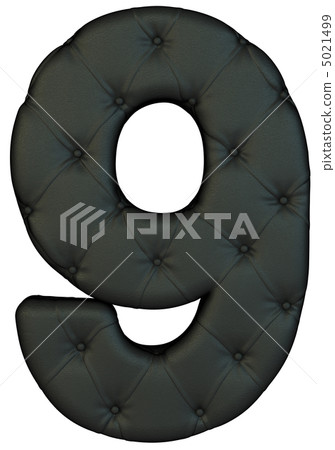 Luxury black leather font 9 figure Luxury black leather font 9 figure 5021499