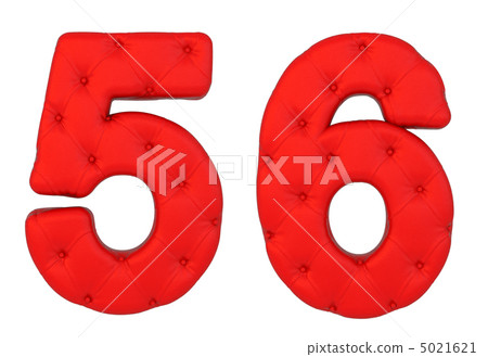 Luxury red leather font 5 6 numerals Luxury red leather font 5 6 numerals 5021621