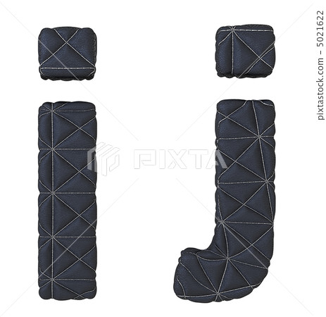 Lowercase stitched leather font i j letters Lowercase stitched leather font i j letters 5021622