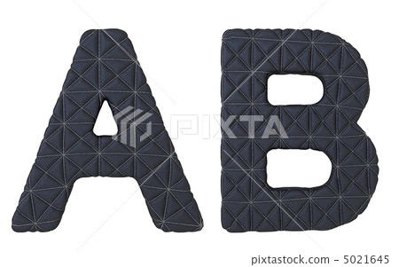 Luxury black stitched leather font A B letters Luxury black stitched leather font A B letters 5021645