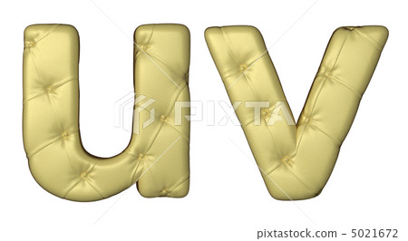 Luxury beige leather font U V letters Luxury beige leather font U V letters 5021672