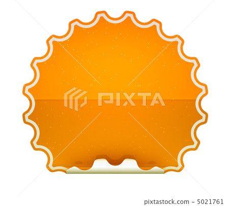 Orange spotted hamous sticker or label 5021761