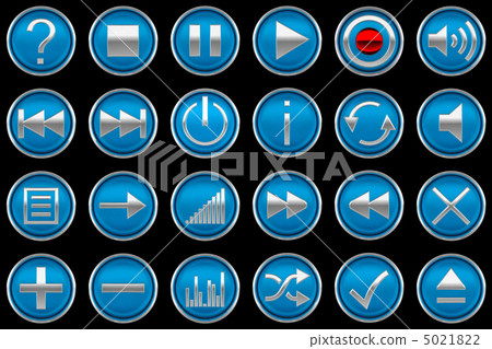 Pressed blue Control panel buttons Pressed blue Control panel buttons 5021822