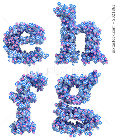 Patriotic USA font small E F G H letters 5021863