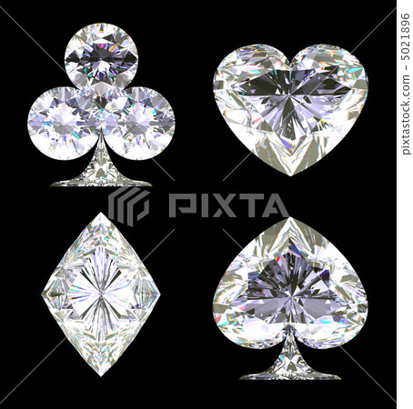 Sparkling Diamond shaped Card Suits Sparkling Diamond shaped Card Suits 5021896