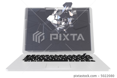 Trojan and viruses concept - damaged PC Trojan and viruses concept - damaged PC 5022080