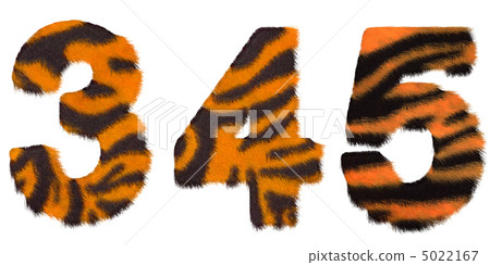Tiger fell 3 4 and 5 figures isolated Tiger fell 3 4 and 5 figures isolated 5022167