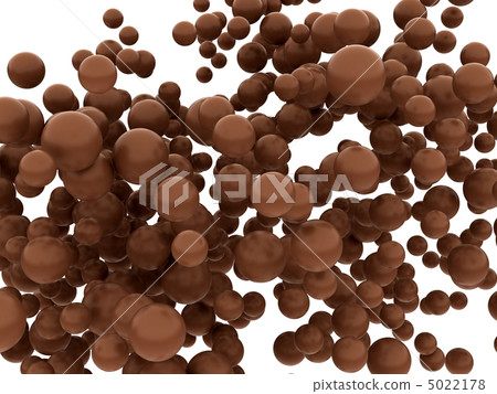 Tasty chocolate orbs or balls isolated 5022178