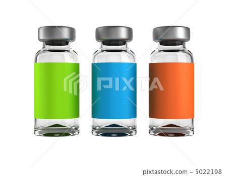 Three medical ampules isolated 5022198