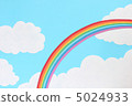 Rainbow and blue sky and clouds side 1 5024933