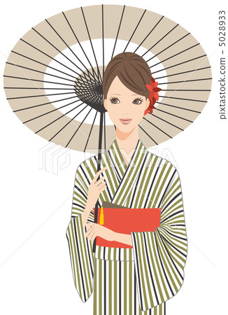 穿著浴衣的女人 5028933