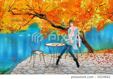 Break in autumn pond 5029682