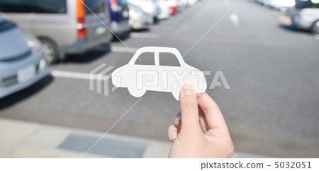 Car paper pattern and parking lot 5032051
