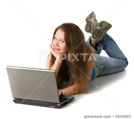 girl with laptop girl with laptop 5034005