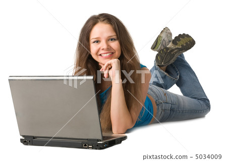 girl with laptop girl with laptop 5034009